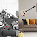 Miniatyrbild 3 av 5: Väggmonterad gitarrhängare
