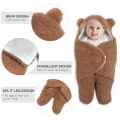 Miniatyrbillede 4 af 7: Baby Swaddle Wrap Pram Modtagende Tæppe Til Baby Drenge Og Piger Blue