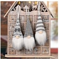 Miniatyrbild 1 av 4: 3 st grå juldekorationer jul Rudolph stickad hatt Sm