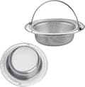 Miniatyrbilde 1 av 5: 2 stk vaskefilter med rustfritt stålhåndtak 11 cm diameter
