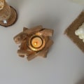 Miniatyrbilde 4 av 5: Retro Lysestake Drivved Log Lysestake Europeisk Pastora