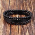 Miniatyrbillede 3 af 5: Natursten Vulkansten Læderarmbånd