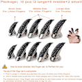 Miniatyrbild 3 av 5: 10-pack Halloween-kostym klo falska naglar ring set, Goth Punk Cr