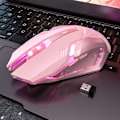 Miniatyrbillede 1 af 4: Trådløs Bluetooth-mus, sød, pink, lydløs, genopladelig mus til spil