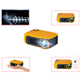 Miniatyrbilde 4 av 5: Miniprojektor med 1 stk oransje stativ, 5500 lumen AKIYO LED Por