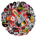 Miniatyrbilde 4 av 5: 162 stk rockeband graffiti klistremerker PVC klistremerker