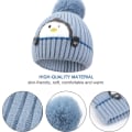 Miniatyrbilde 3 av 5: Vinter varm strikket lue skjerf sett, vinter tykkere fleece