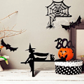 Pikkukuva 5 / 5: 2 kpl Halloween-kohtauskoristetta, puinen käsityöoven riipus