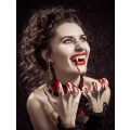 Miniatyrbilde 4 av 5: 2-pak Halloween inntrekkbare vampyrtann, gjenbrukbare proteser med