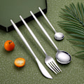 Miniatyrbillede 4 af 5: Rustfrit stål bestiksæt steak knive, gafler, skeer og teskeer