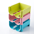 Miniatyrbillede 1 af 5: 3 stk køleskabsflaskeholder, stabelbar flaskeholder i plast