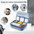 Miniatyrbild 5 av 5: 4-fackig Bento-inspirerad lunchlåda för barn - Perfekta portionsstorlekar för åldrarna 3 till 7 - BPA-fri, diskmaskinsäker, livsmedelssäkra material (Rosa)