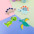Miniatyrbillede 3 af 6: 16 stk. stryge-på patches, dinosaur patch, klistermærker patch