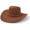 Miniatyrbild 5 av 5: Cowboyhatt, solhatt i konstläder av filt, mocka resekeps, western