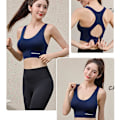 Miniatyrbillede 6 af 8: Dame Front Zipper Fitness Sports Undertøj - Blå S