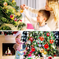 Miniatyrbild 3 av 5: Julgranskulor Julgransprydnader för Jul Julgran, 44 st Shatt
