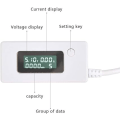 Pikkukuva 4 / 5: Valkoinen tausta LCD-taustavalo LCD-digitaalinen näyttö USB-ampeerimittari Voltmet