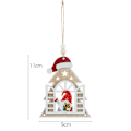 Miniatyrbillede 2 af 5: 1 stk. Træ Julepynt Kreativt Vindue Åbning Nisse