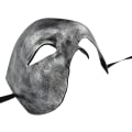 Miniatyrbillede 4 af 4: Herremaske Phantom of the Opera Masquerade Maske Halvmaske (Sort