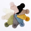 Miniatyrbillede 2 af 5: Vinter Beanie Huer til Kvinder Termisk Vinterhue med Faux Pels Po