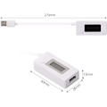 Miniatyrbild 3 av 5: Vit svans LCD-bakgrundsbelysning LCD-digital display USB-amperemeter Voltmet