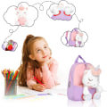 Miniatyrbild 5 av 5: Barn Unicorn Ryggsäck Flickor - Leksak Ryggsäck för Småbarn Plysch Små