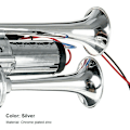 Miniatyrbillede 3 af 5: 600DB Bilhorn Elektrisk Horn Dobbelt Rør Metalforsegling Elektrisk Pumpe