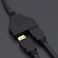 Miniatyrbillede 4 af 5: HDMI Splitter Adapter Kabel HDMI Splitter 1 ind 2 ud 1080P
