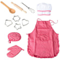 Miniatyrbilde 1 av 5: 11 stk. barnesett for baking, kakebakingsett, forkle, bakingsett, moldin