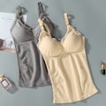 Miniatyrbilde 5 av 8: Lang amme-BH med knapper foran i beige M