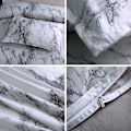 Miniatyrbilde 5 av 5: Hvit marmor mønster dynetrekk, 3-delt mikrofiber sengetøysett