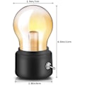 Pikkukuva 3 / 5: Retro-pöytälamppu (musta), USB-ladattava LED-yövalo