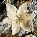 Miniatyrbilde 4 av 5: 12 Pakk Gull Glitter Julestjerne Juletrepynt til Jul