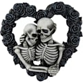 Miniatyrbillede 1 af 5: Skeletpar nummer til hus med sort rose ring Halloween hjem indretning