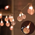 Miniatyrbillede 3 af 6: Farveskiftende Globe String Lights USB-stik, 50 LED Crystal Bubb