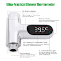 Miniatyrbilde 6 av 6: LED-skjerm dusjtermometer automatisk strømmonitor Temperat