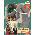 Miniatyrbillede 5 af 6: Kvinder Fuzzy Slipper Sokker Fluffy Cozy Cabin Vinter Varme Fleece P