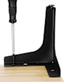 Miniatyrbillede 4 af 5: 4 stk. Metal Møbelben, Moderne Jern Diamant Trekant Møbelfødder DIY Udskiftning Sort til Skab Skab Sofa Sofa Stol Ottoman - sølv 13cm