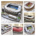 Miniatyrbilde 5 av 5: 3D tredimensjonalt puslespill fotballbane puslespill 3D puslespill stadion papir konstruksjonsmodell barnas puslespill leker