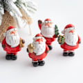 Miniatyrbillede 4 af 7: 4 stk. Resin Julemand Bordplade Showcase Smuk Tegneserie Dukke Sce