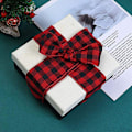 Miniatyrbillede 4 af 7: Buffalo Plaid Bånd, Sort Hvid Rød Ternet Bånd, Ternet Bu