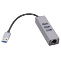 Pikkukuva 1 / 5: USB-verkkokortin laajennus 3.0 gigabitin RJ45 HUB-verkkokaapeliin