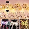 Miniatyrbild 3 av 6: Julklappsbandsljus, 5M Ljusslinga för Julgran & 50 LED-lampor Batteridriven för Julgransdekorationer (silver) 5M