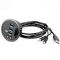Miniatyrbilde 3 av 6: USB 3.2 Gen 1 In-Wall Desktop Hub, Kortleser, In-Wall Desktop
