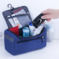 Miniatyrbild 4 av 5: Hängande Toalettsakväska för Resor, Dopp Kit Rakväska för Män, Kosmetisk Sminkorganisatör för Kvinnor - Grå