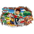 Miniatyrbilde 1 av 5: Paw Patrol 3D veggklistremerke Gutter Jenter Rom Paw Patrol 3D ødelagt