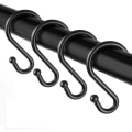 Pikkukuva 1 / 6: Metal Shower Curtain Hooks, 12 Pack Rings, Rust Resistant S Shap