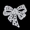 Miniatyrbillede 3 af 5: Brosche med diamanter, rhinsten sløjfe broche, modetøj fo