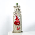 Miniatyrbillede 2 af 5: 2 stk. Julehør broderet dekorativ engel juleflaskesæt kreativ buket mund Champagne vinsæt 33*13cm
