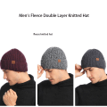 Pikkukuva 2 / 4: Miesten Beanie-Pipo, Talvipipo Miehille ja Naisille, Lämmin Fleece-Vuorattu, Paksu Neulostu, Trendikäs Kallopipo Miehille - Zhang Qing